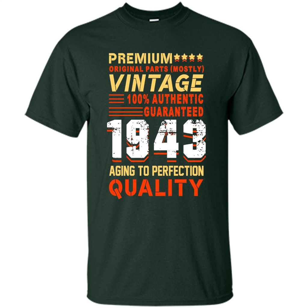 Vintage 1943 T-Shirt Aging To Perfection Quality Forest Green