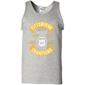 Pittsburgh Hockey 5 Times Cup Champions Cool Penguin T-shirt