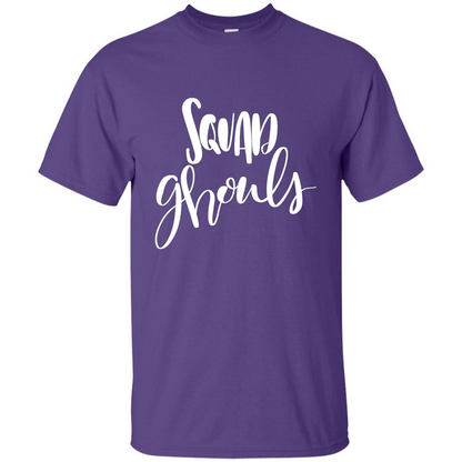 Squad Ghouls T-Shirt Halloween Funny Ghost Costume T-shirt Purple
