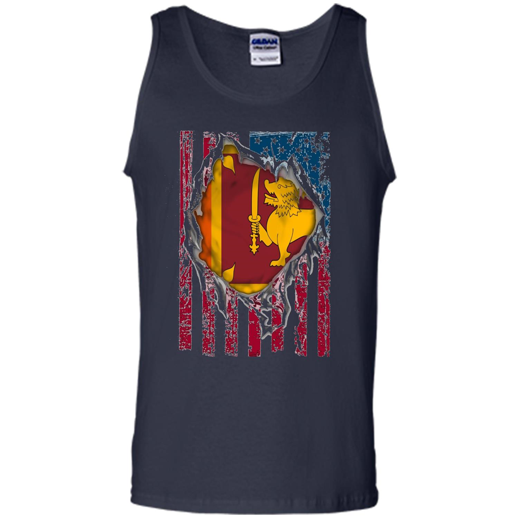Sri Lanka Flag Proud T-Shirts Navy