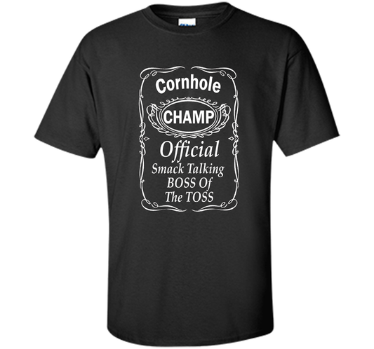 Cornhole Champ Distressed T-shirt Royal