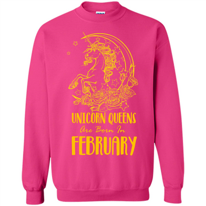 February Unicorn T-shirt Unicorn Queens Are Born In February Heliconia