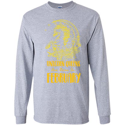 February Unicorn T-shirt Unicorn Queens Are Born In February Sport Grey