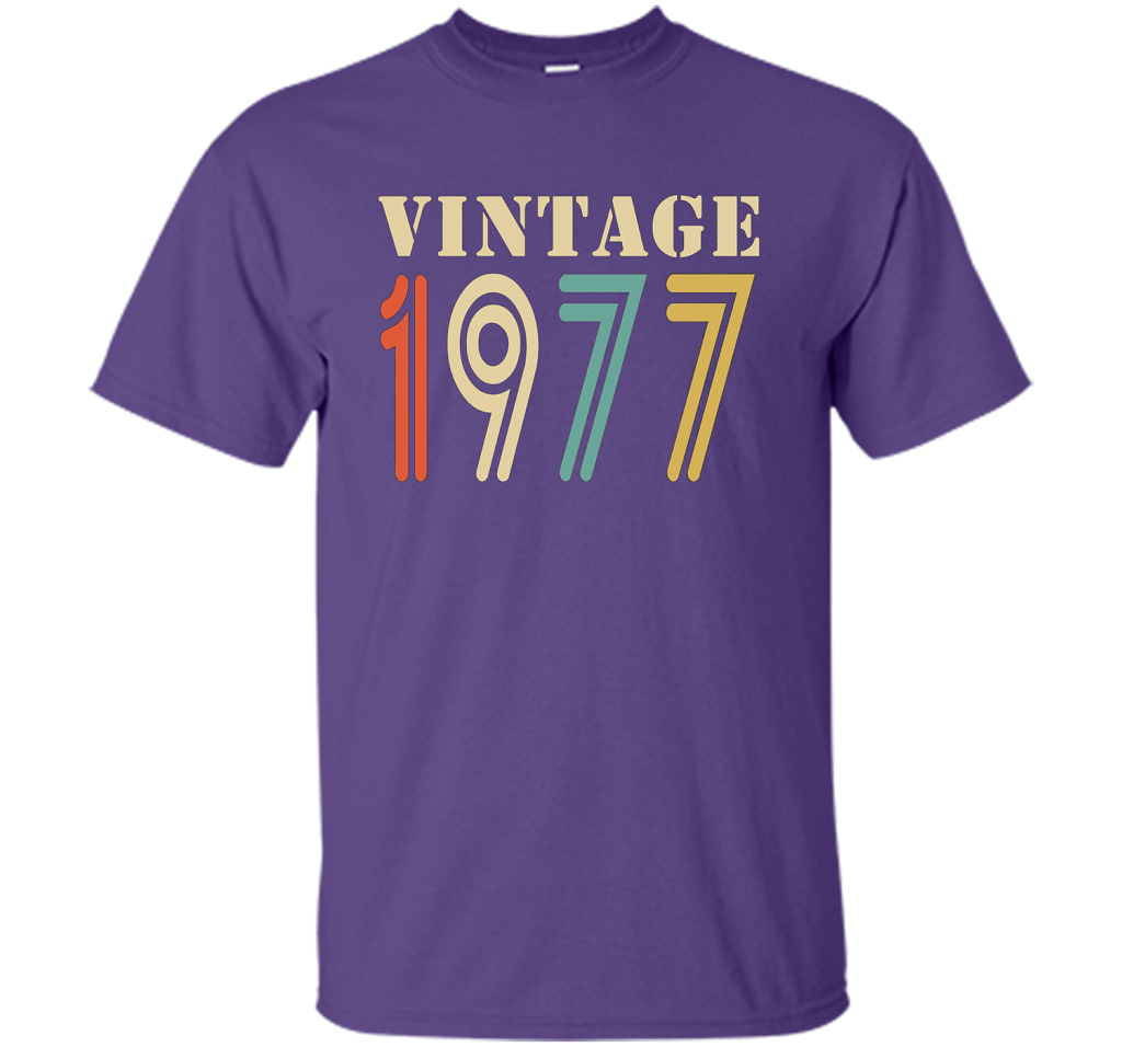 Vintage 1977 - 40th birthday gift shirt t-shirt Purple