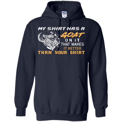 Funny Goat Lover T-shirt My Shirt Has A Goat On It T-shirt Navy