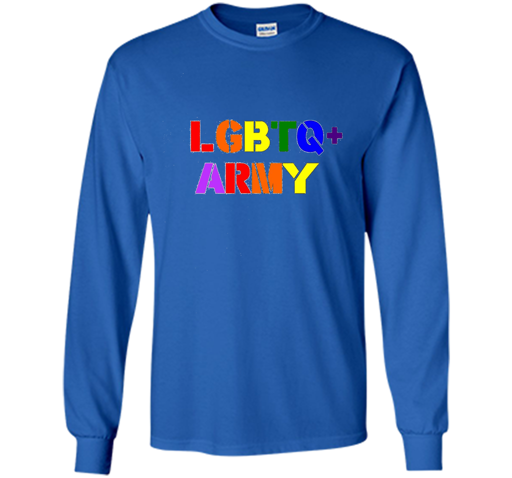 LGBTQ+ Army T-Shirt cool shirt Royal