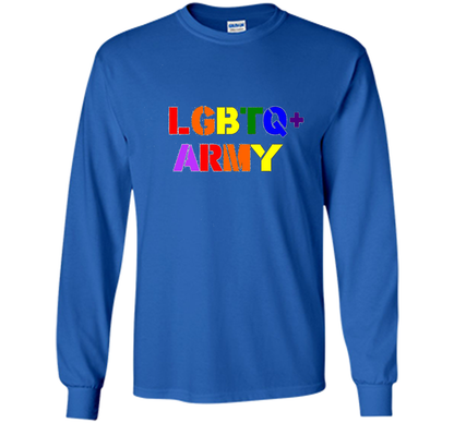 LGBTQ+ Army T-Shirt cool shirt Royal