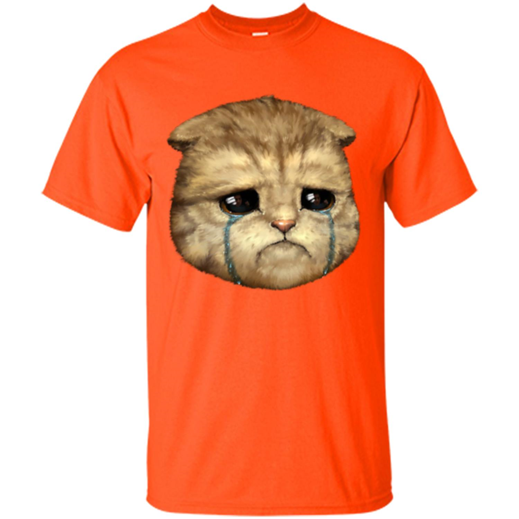 Cat Lovers T-shirt Cat Crying Orange