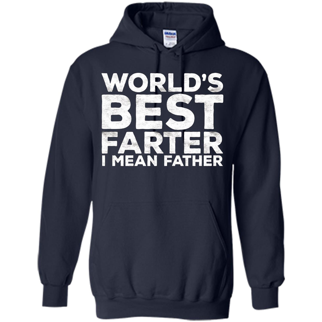 Fathers Day T-shirt World's Best Farter I Mean Father Navy
