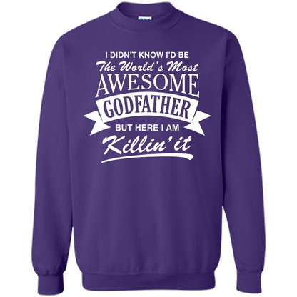 Men's World's Most Awesome Godfather T-shirt Purple