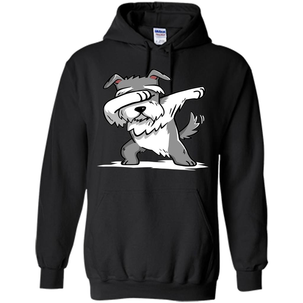 Schnauzer Cute Dabbing T-Shirt Funny Dab Dance Gift T-shirt Black