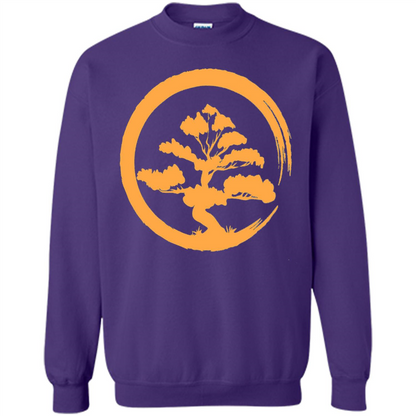 Bonsai Tree Japanese Zen Artist T-shirt Purple