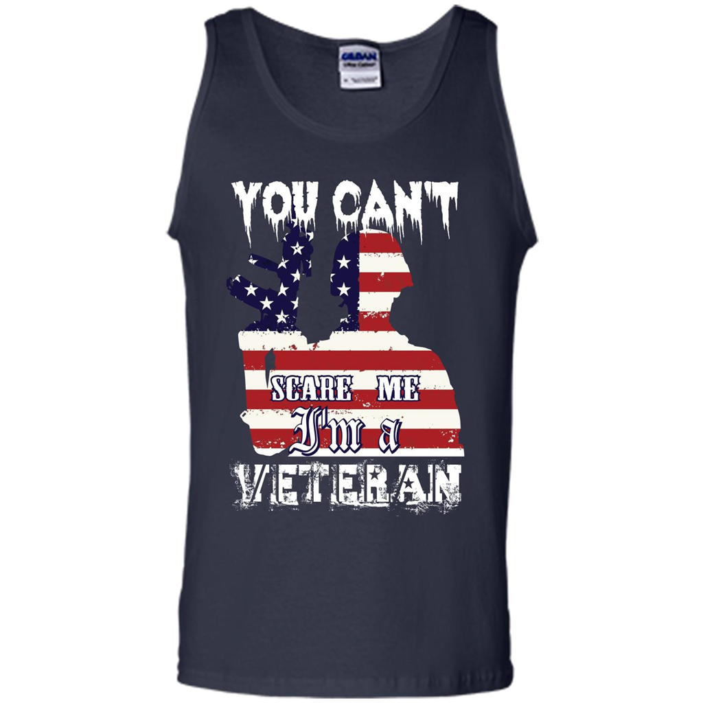 Military T-shirt You Can't Scare Me I'm A Veteran Navy