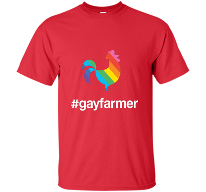 Hashtag Gay Farmer Pride Chicken T-Shirt t-shirt Red