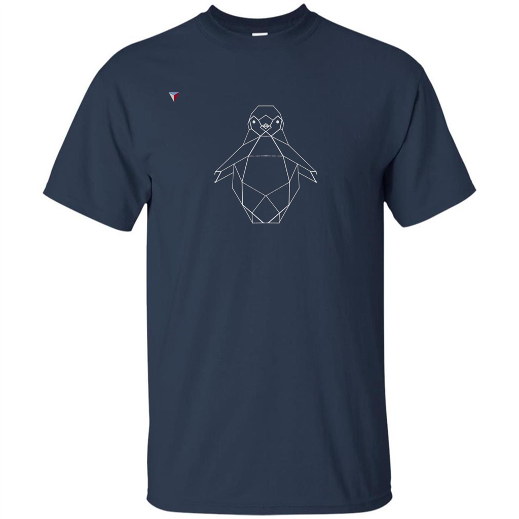 Cute Polygon Penguin T-Shirt Navy