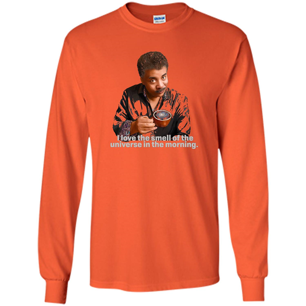 Neil Degrasse Tyson I Love The Smell Of The Universe T-Shirt Orange