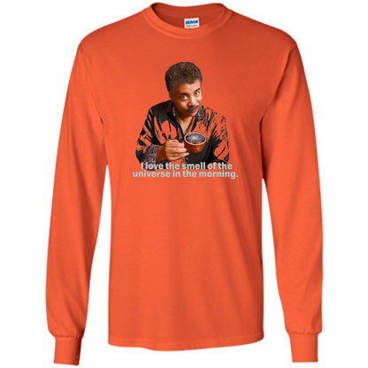 Neil Degrasse Tyson I Love The Smell Of The Universe T-Shirt Orange