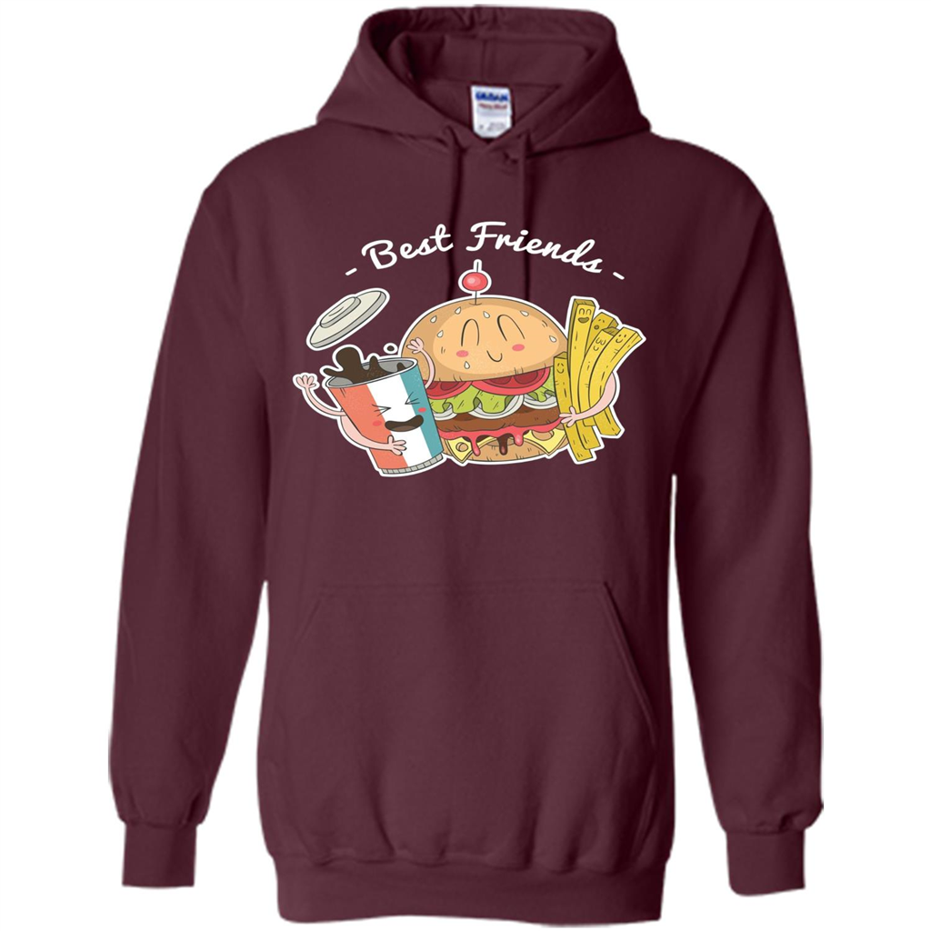 Burger Lover T-shirt Best Friends Delicious Maroon