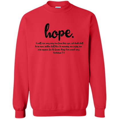 Hope Inspiration Tshirt With Bible Quote Red