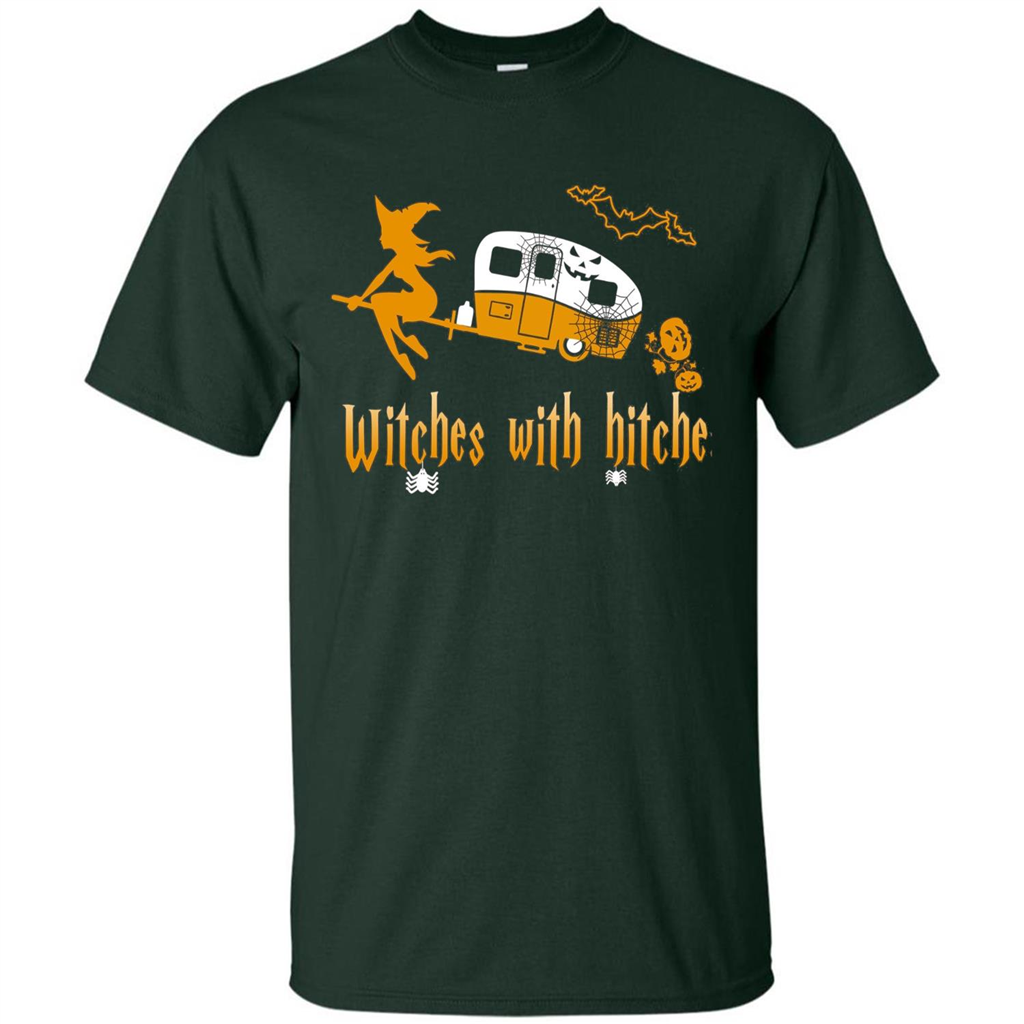 Halloween T-shirt Witches With Hitches T-shirt Forest Green