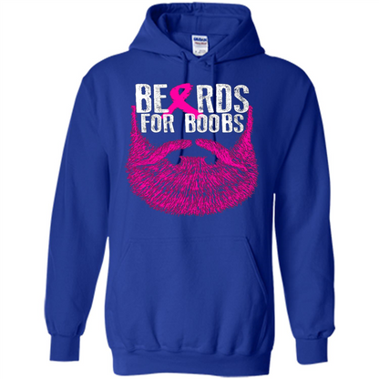 Beards For Boobs T-shirt Cancer Awareness T-shirt Royal