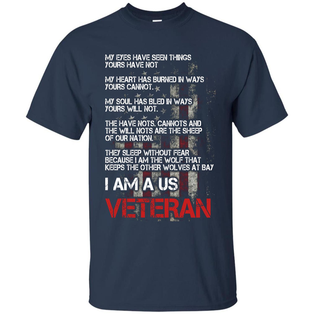 Military T-shirt I Am A Us Veteran T-shirt Navy