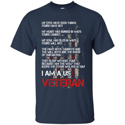 Military T-shirt I Am A Us Veteran T-shirt Navy