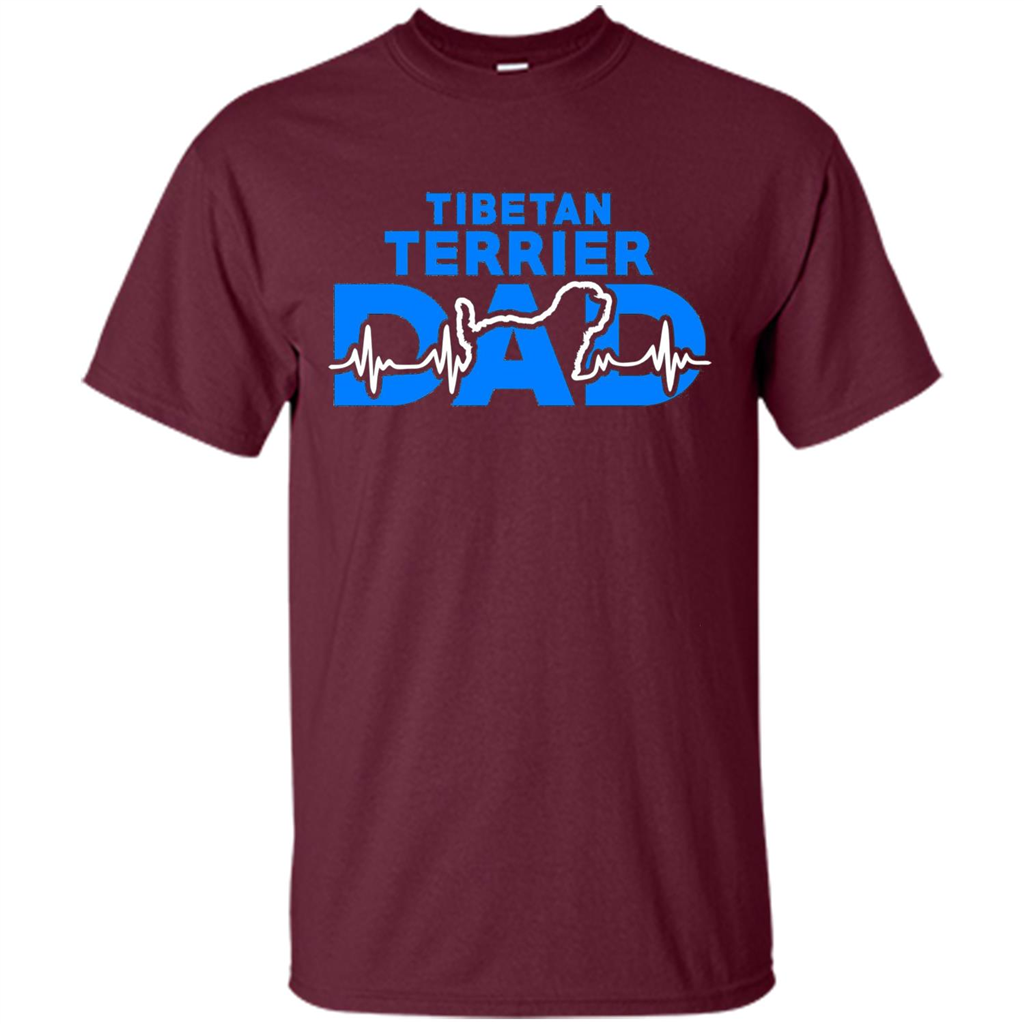 Tibetan Terrier Dad T-shirt Maroon
