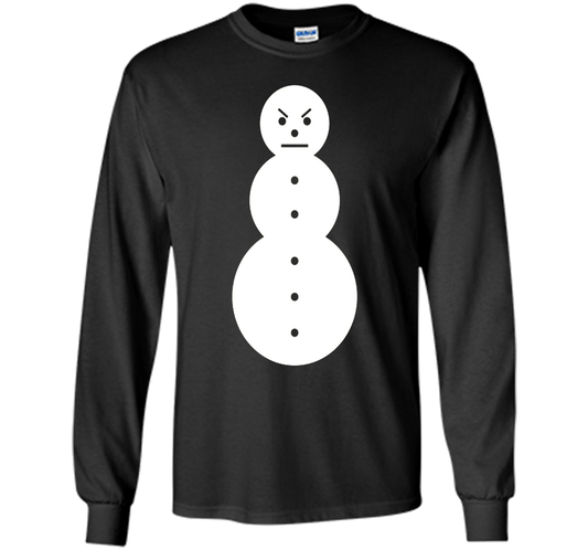 Funny Christmas T-shirt Angry Snowman T-shirt Black S