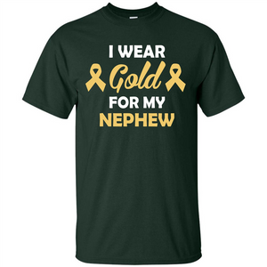 Cancer Awareness T-shirt I Wear Gold For My Nephew