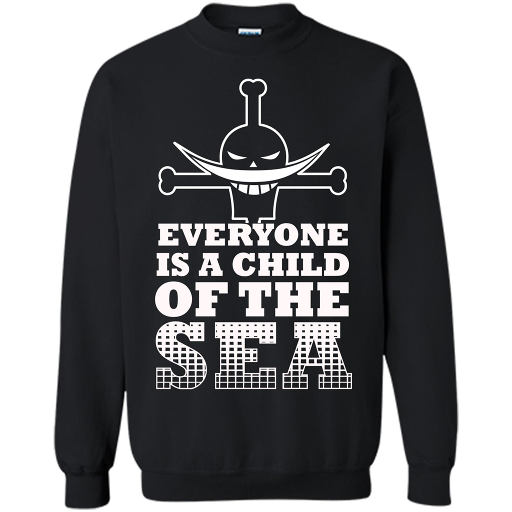 Sea. Everyone Is A Child Of The Sea T-shirt Black