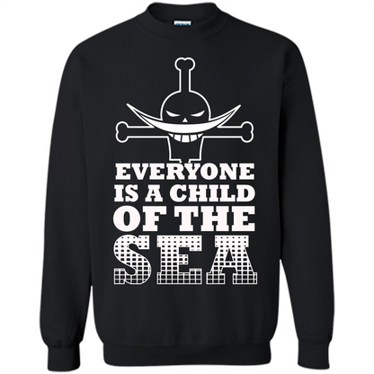 Sea. Everyone Is A Child Of The Sea T-shirt Black