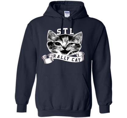 Cat Lover T-shirt Saint Louis Rally Cat T-shirt Navy
