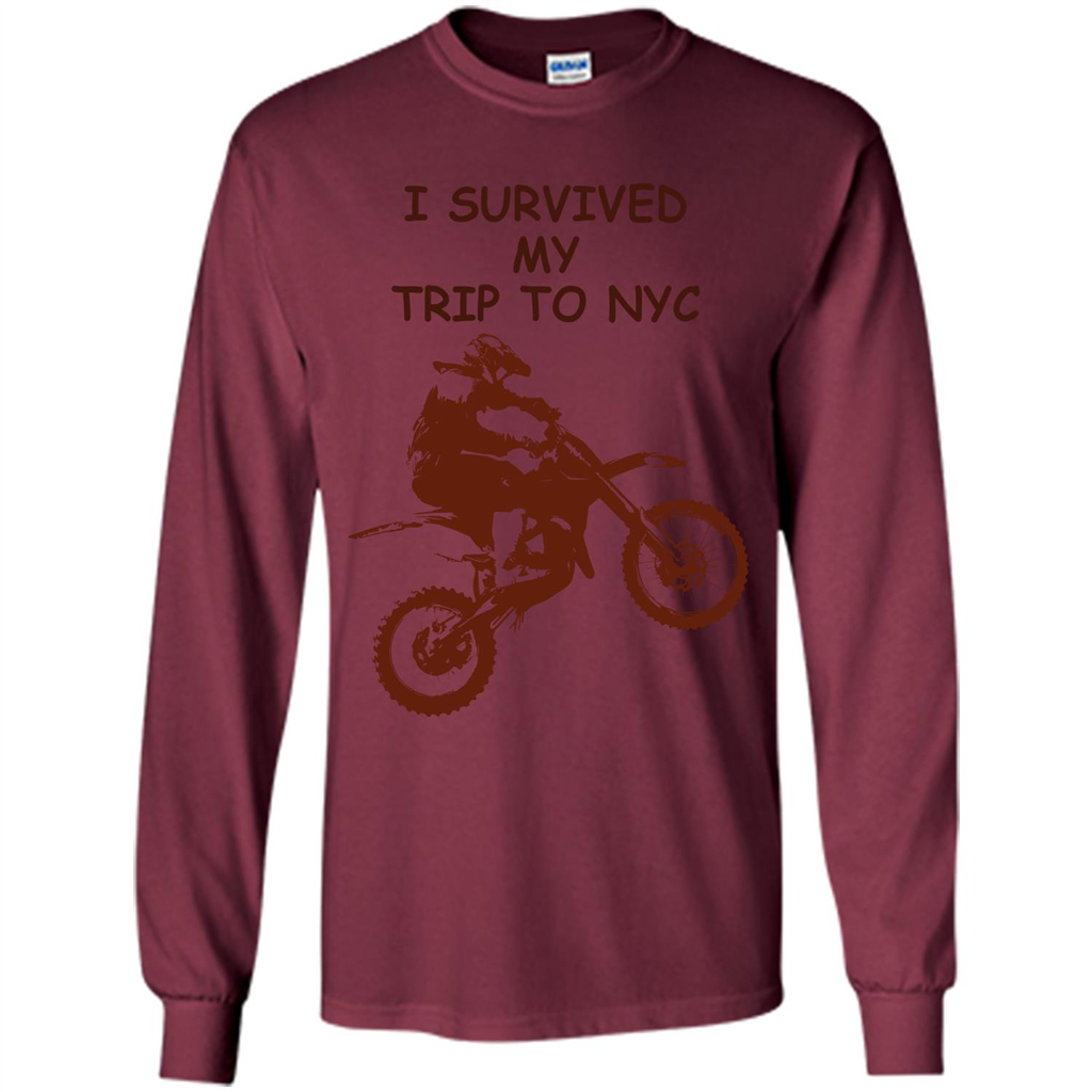 I Survived My Trip To NYC T-shirt Maroon