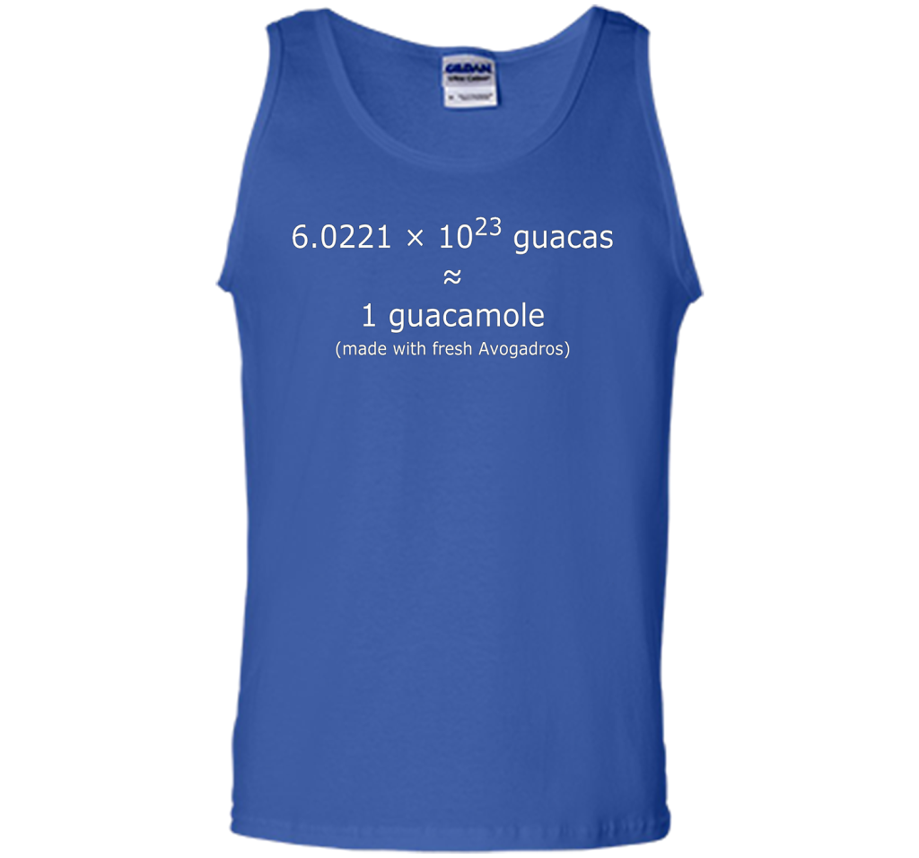 Scientist T-shirt Avogadro's Number Guacamole T-shirt Royal