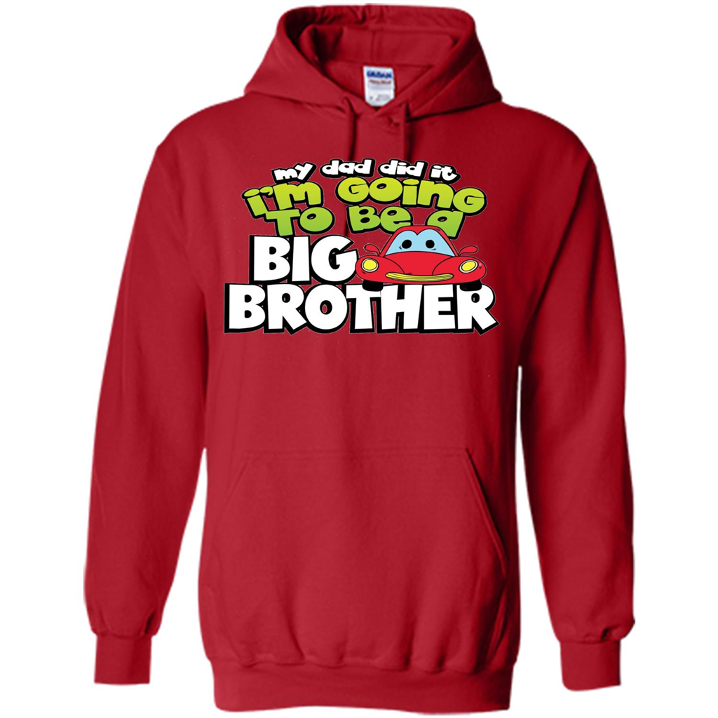 Car Brother T-shirt I'm Going To Be a Big Brother Red