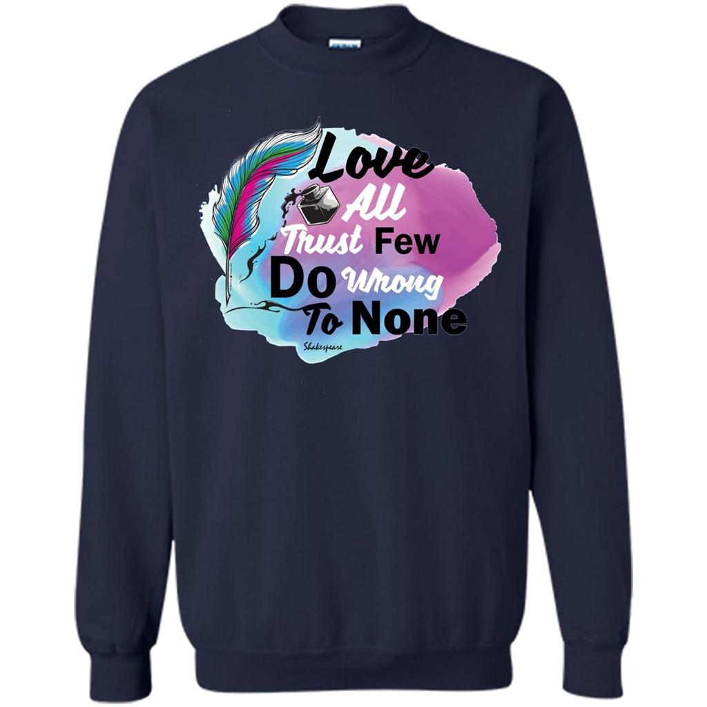 Love All Trust Few Do Wrong To None T-shirt Navy
