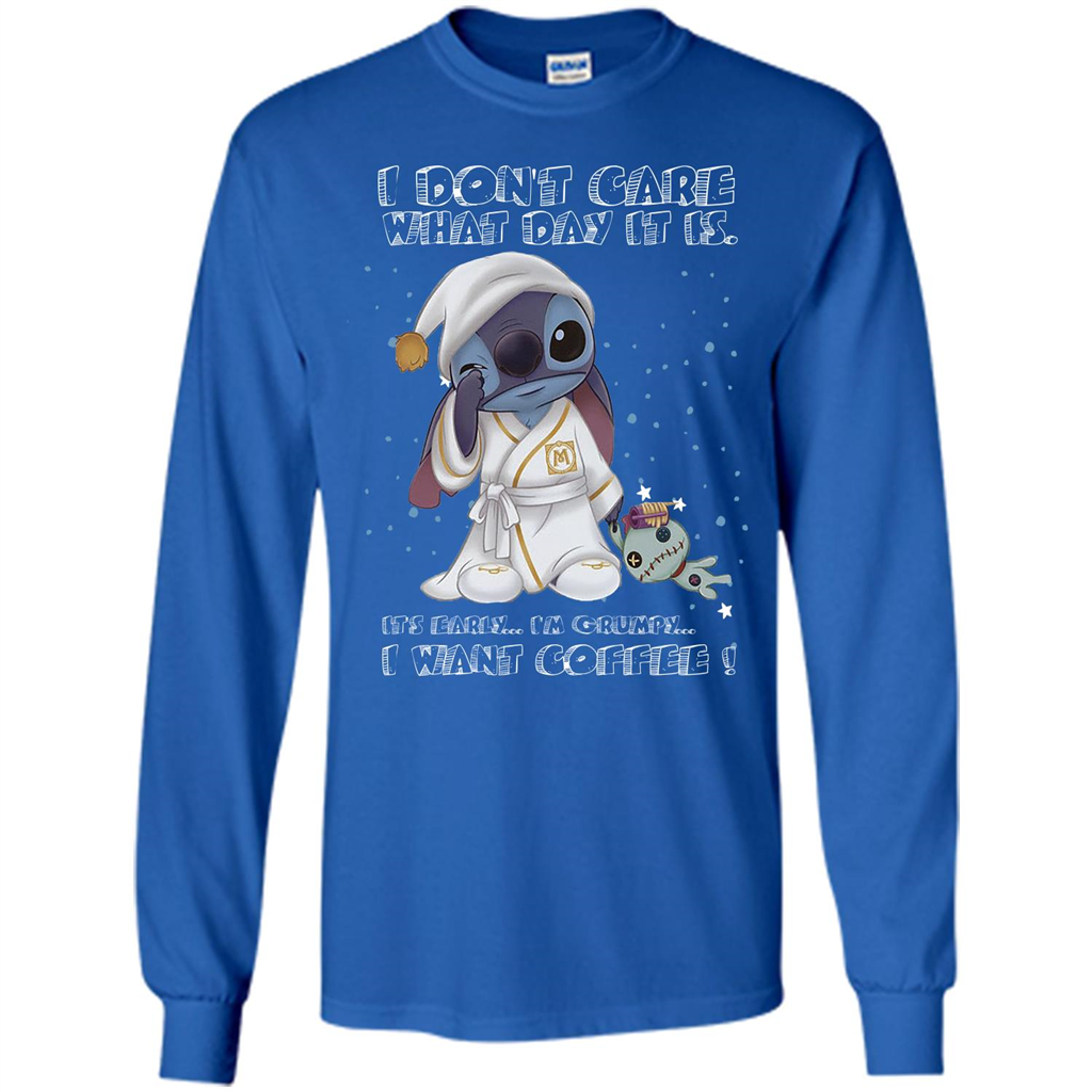 Coffee T-shirt I Don't Care What Day It Is It's Early I Want Coffee T-shirt