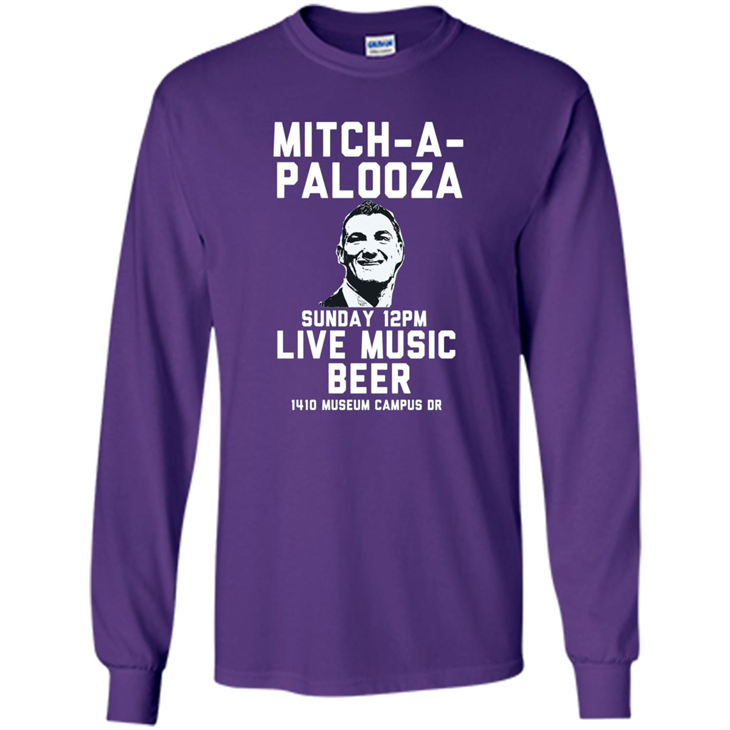 Mitch-a-palooza Live Music Beer T-shirt Purple