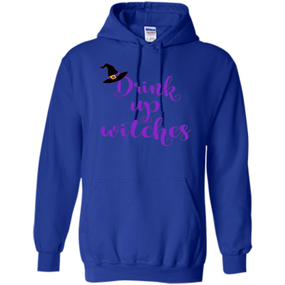 Drink Up Witches Halloween Tshirt Royal