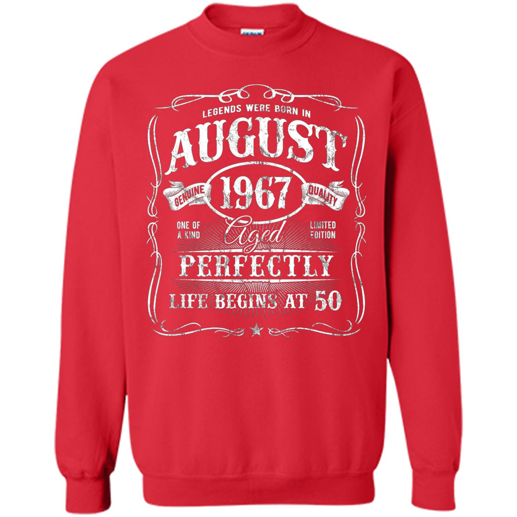 Legends Were Born In August 1967 T-shirt Red