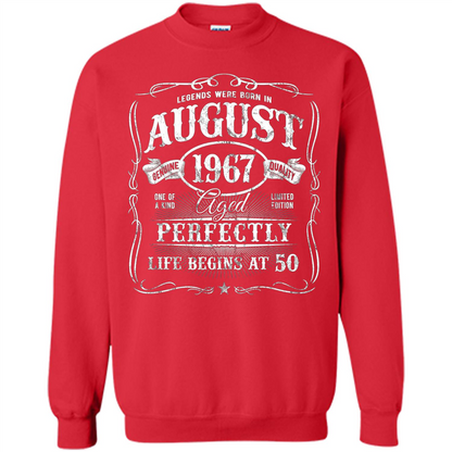 Legends Were Born In August 1967 T-shirt Red
