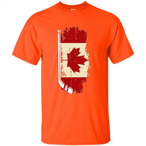 Canada Hockey Funny T-Shirt Canada Hockey Flag T-shirt