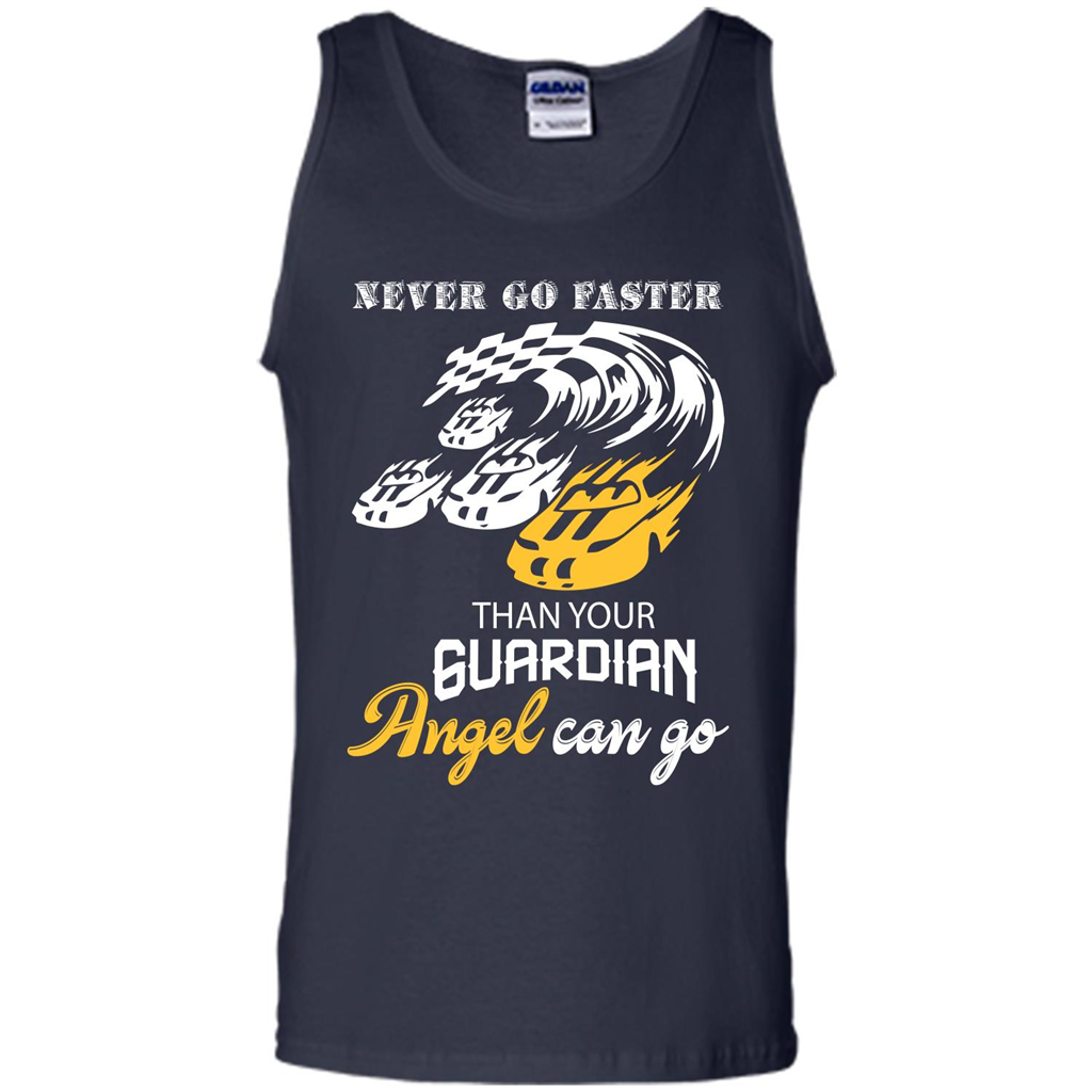 Never Go Faster Than Your Guardian Angel Can Go T-shirt Navy