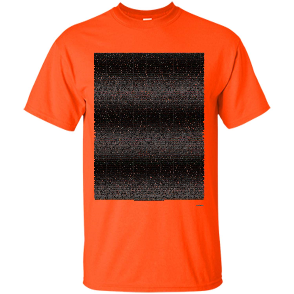 Bee Movie Script T-shirt Orange