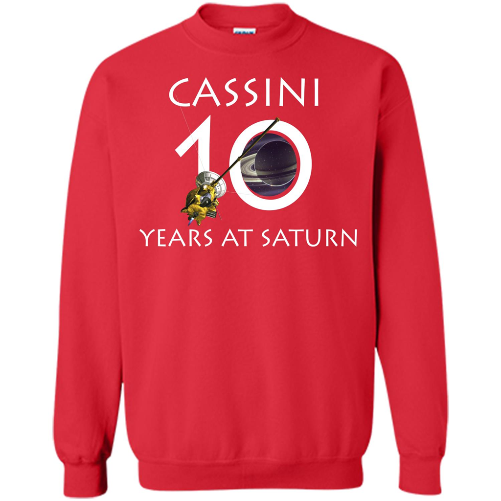 Cassini Grand Finale T-shirt Cassini 10 Years At Saturn T-shirt Red