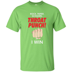 Rock Paper Scissors Throat Punch Funny I Win T-shirt