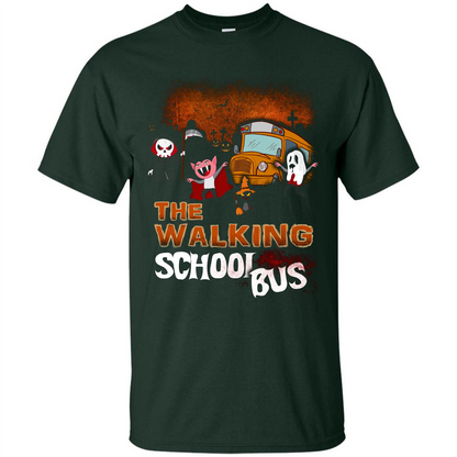 Halloween T-shirt The Walking School Bus T-shirt Forest Green