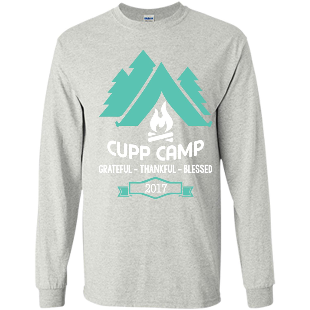 Camping T-shirt Cupp Camp Grateful - Thankful - Blessed 2017 Ash