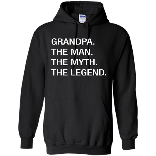 Fathers Day T-shirt Grandpa The Man. The Myth. The Legend Black